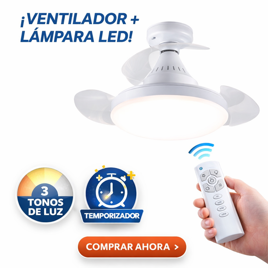Lámpara abanico que está sustituyendo los abanicos tradicionales en RD